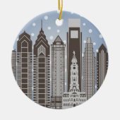 Philly Schneeflocken Keramikornament (Vorne)