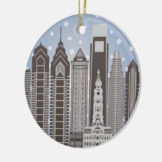 Philly Schneeflocken Keramikornament (Links)