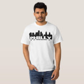 Philly Skyline auf einem einfachen T-Shirt (Vorne ganz)