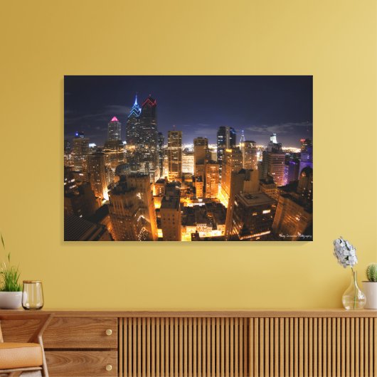 Philly Skyline Leinwanddruck (Insitu (Wohnzimmer))