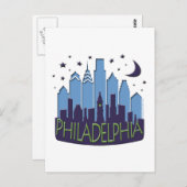 Philly Skyline mega cool Postkarte (Vorne/Hinten)