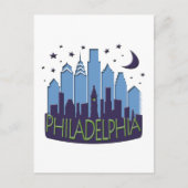 Philly Skyline mega cool Postkarte (Vorderseite)