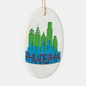Philly Skyline newwave hauptsächlich Keramik Ornament (Rechts)