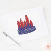Philly Skyline Newwave Patriot Rechteckiger Aufkleber (Umschlag)