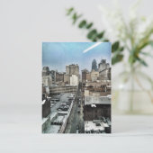 Philly Skyline Postkarte (Stehend Vorderseite)