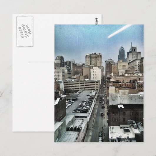 Philly Skyline Postkarte (Vorne/Hinten)