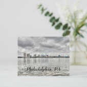 Philly Skyline Postkarte (Stehend Vorderseite)