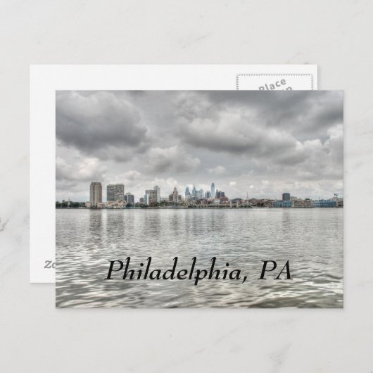 Philly Skyline Postkarte (Vorne/Hinten)