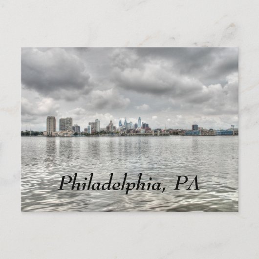 Philly Skyline Postkarte (Vorderseite)