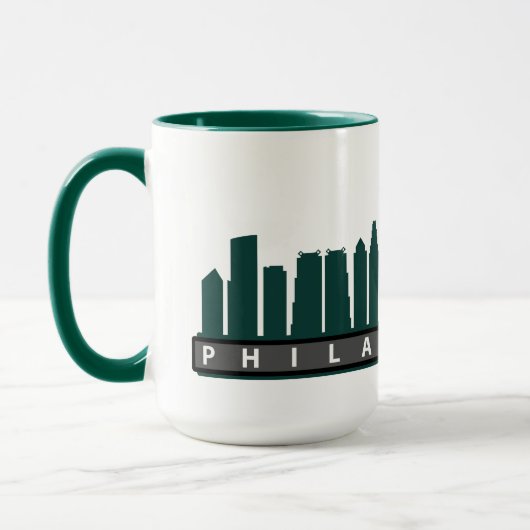 Philly Skyline-Tasse 2019 im Grün Tasse (Links)