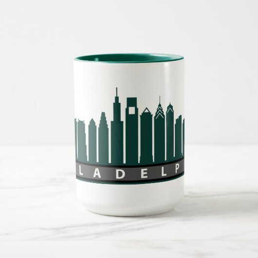 Philly Skyline-Tasse 2019 im Grün Tasse (Zentrum)