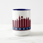 Philly Skyline-Tasse 2019 im Kastanienbraun Tasse (Zentrum)
