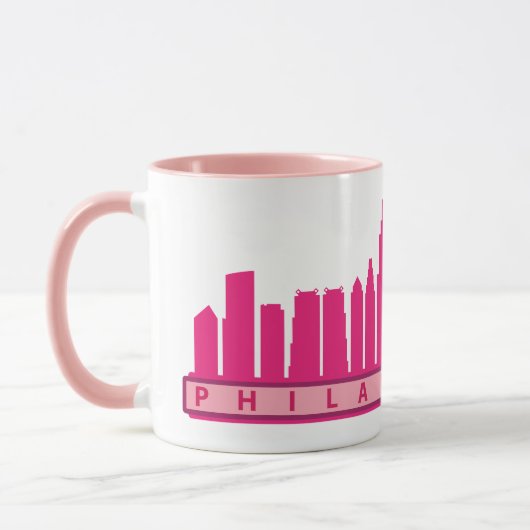 Philly Skyline-Tasse 2019 im Rosa Tasse (Links)