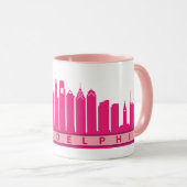 Philly Skyline-Tasse 2019 im Rosa Tasse (VorderseiteRechts)