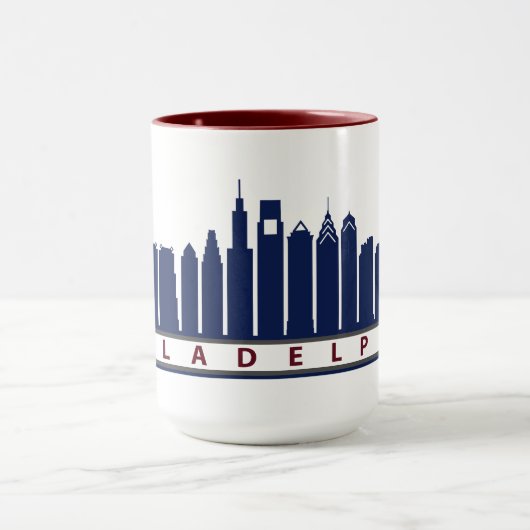 Philly Skyline-Tasse 2019 in der Marine Tasse (Zentrum)
