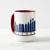Philly Skyline-Tasse 2019 in der Marine Tasse (Vorderseite Links)