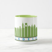 Philly Skyline-Tasse 2019 in Limonem u. in Grauem Tasse (Zentrum)