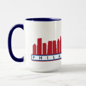 Philly Skyline-Tasse 2019 in rotem weißem u. blau Tasse (Links)