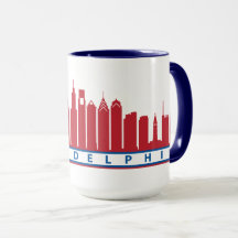 Philly Skyline-Tasse 2019 in rotem weißem u. blau