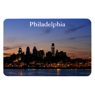 Philly Sonnenuntergang-Skyline-Prämien-Magnet Magnet