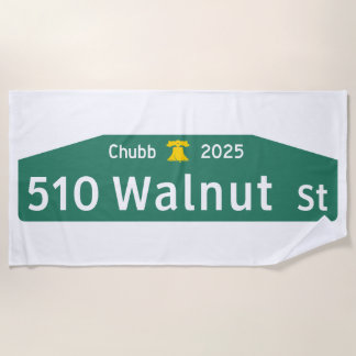 Philly Street Sign Beach Towel: For YOUR Address!  Strandtuch