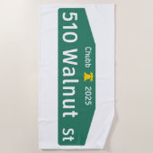Philly Street Sign Beach Towel: For YOUR Address! Strandtuch (Vorderseite)
