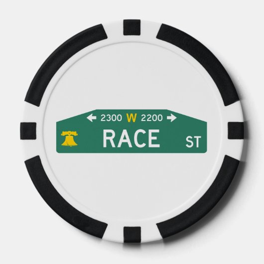 Philly Street Sign Poker Chip: For YOUR Address! Pokerchips (Vorderseite)
