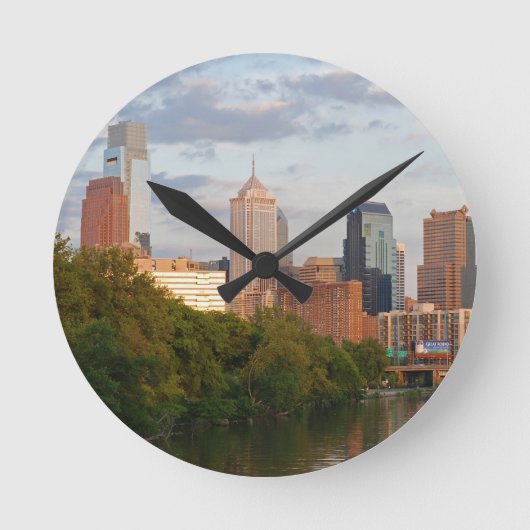 Philly Summer Runde Wanduhr (Vorderseite)