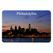 Philly Sunset Skyline Premium Magnet (Horizontal)