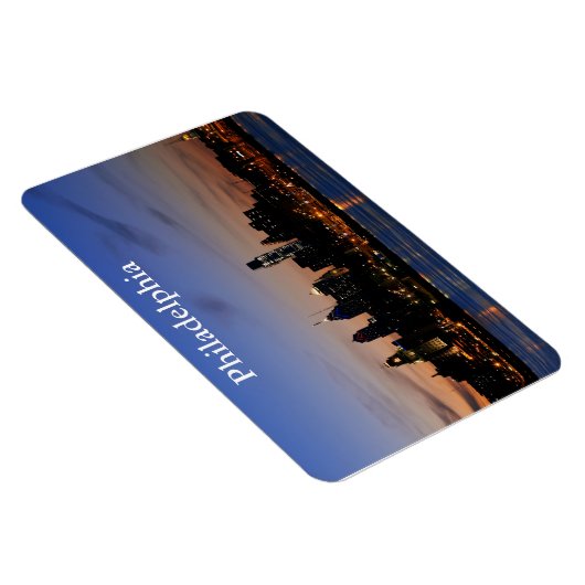 Philly Sunset Skyline Premium Magnet (Rechte Seite)