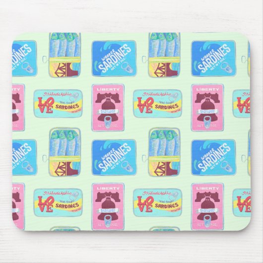 Philly Tin Fish Mauspad - Philadelphia Geschenk (Vorne)
