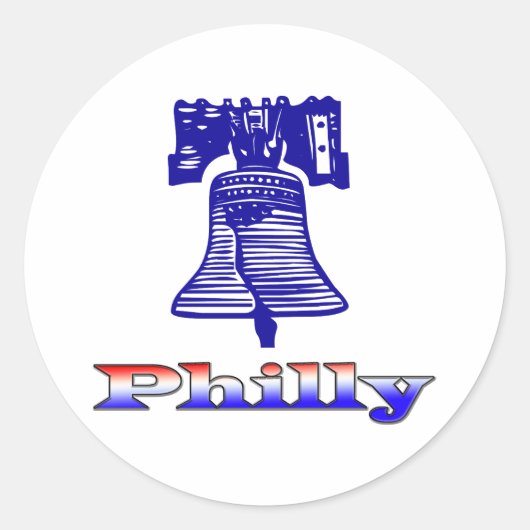 Philly und Liberty Bell Runder Aufkleber (Vorderseite)