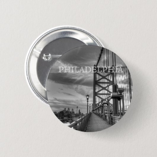 Philly von der Brücke Button (Vorne & Hinten)