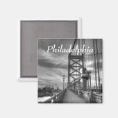Philly von der Brücke Magnet (Vorderseite/Rückseite)
