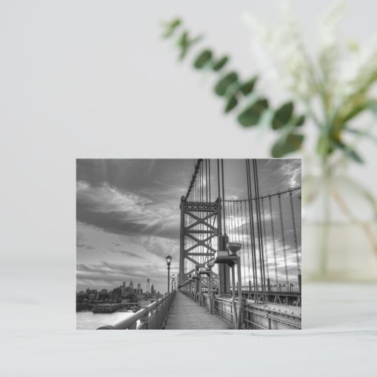 Philly von der Brücke Postkarte (Stehend Vorderseite)