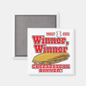 Philly Winner Cheesesteak Dinner Magnet (Vorderseite/Rückseite)