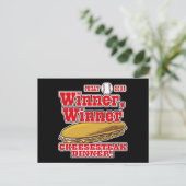 Philly Winner Cheesesteak Dinner Postkarte (Stehend Vorderseite)