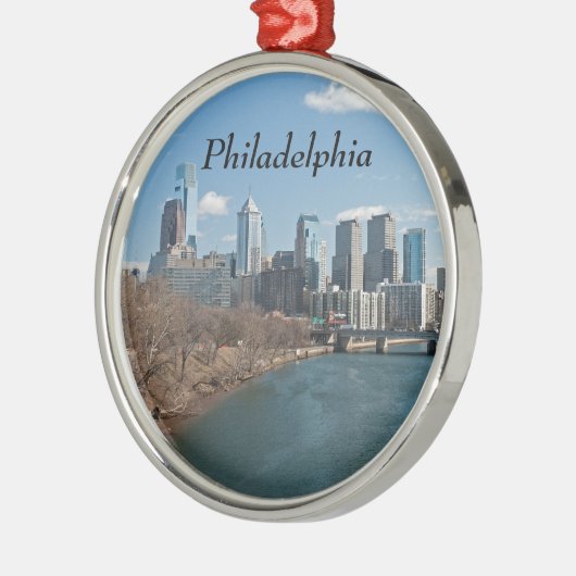 Philly Winter Silbernes Ornament (Links)