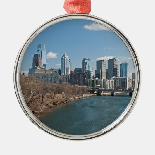 Philly Winter Silbernes Ornament (Vorne)