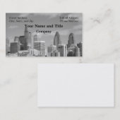 Philly Wolkenkratzer Schwarzweiss Visitenkarte (Vorne/Hinten)