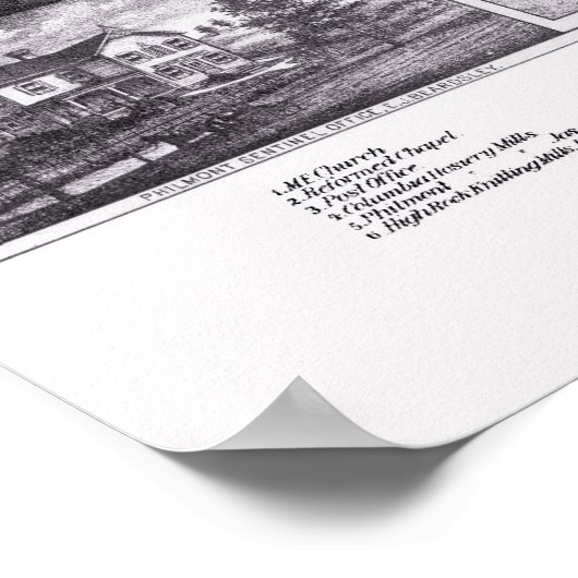 Philmont, NY Panoramic Map - 1881 Poster (Ecke)