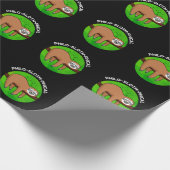 Philo-sloth-phical Funny Animal Sloth Pun Dark BG Geschenkpapier (Ecke)