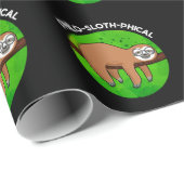 Philo-sloth-phical Funny Animal Sloth Pun Dark BG Geschenkpapier (Rolleneckpunkt)