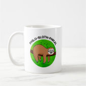 Philo-sloth-phical Funny Animal Sloth Pun Kaffeetasse (Links)