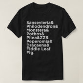 Philodendron Monstera Pilea Peperomia Pothos House T-Shirt (Design vorne)