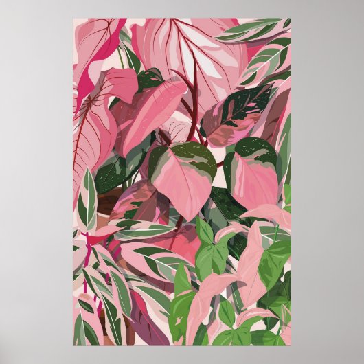 PHILODENDRON PINK PRINCESS LADIES POSTER, POSTER (Vorne)
