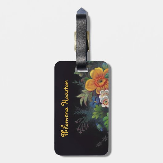 Philomena Viktorianisch Bouquet Gepäckanhänger (Rückseite vertikal)
