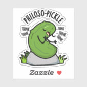 Philoso pickle Funny Pickle Pun Aufkleber (Blatt)