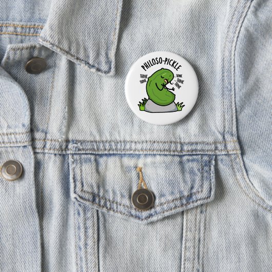 Philoso pickle Funny Pickle Pun Button (Beispiel)