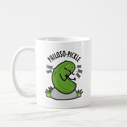 Philoso pickle Funny Pickle Pun Kaffeetasse (Links)